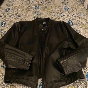 Gap genuine leather moto jacket